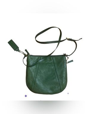 FOSSIL GWEN TOP ZIP SADDLE GREEN LEATHER CONVERTIBLE CROSSBODY,HAND BAG,PURSE